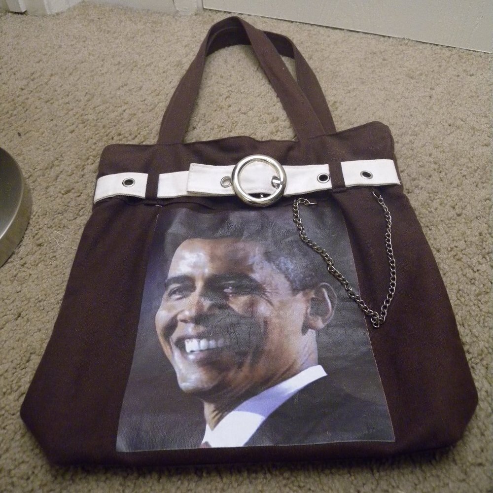 Barack Obama lined Tote Bag Circa 2008